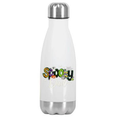 Halloween Spooky Dad Funny Family Matching Stainless Steel Insulated Water Bottle