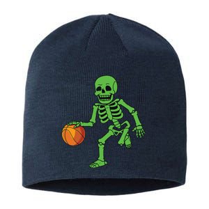 Halloween Skeleton Dribbling Basketball Boy Girl Sustainable Beanie