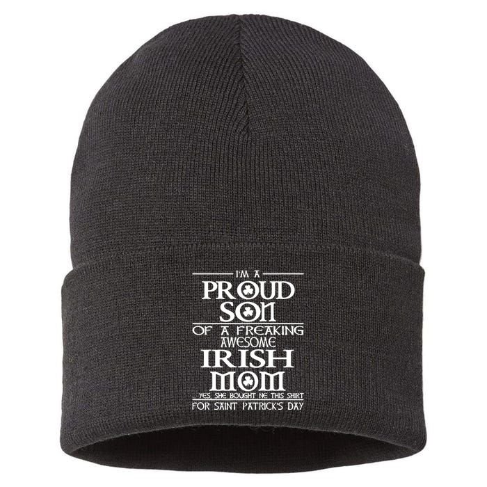 Happy St.Patricks Day Proud Son Of A Sustainable Knit Beanie