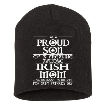 Happy St.Patricks Day Proud Son Of A Short Acrylic Beanie