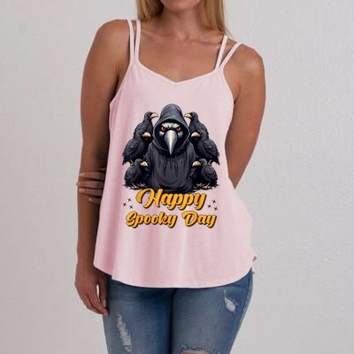 Happy Spooky Day Crow Women's Strappy Tank