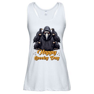 Happy Spooky Day Crow Ladies Essential Flowy Tank