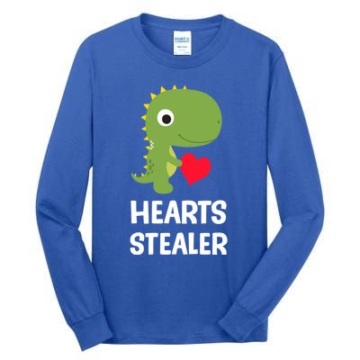 Hearts Stealer Dinosaur Trex Valentines Day Great Gift Tall Long Sleeve T-Shirt