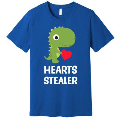 Hearts Stealer Dinosaur Trex Valentines Day Great Gift Premium T-Shirt