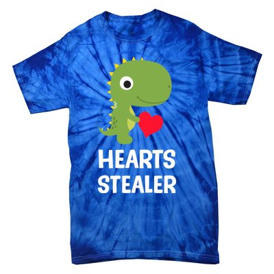 Hearts Stealer Dinosaur Trex Valentines Day Great Gift Tie-Dye T-Shirt