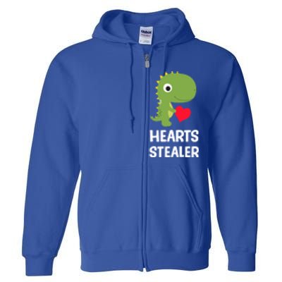 Hearts Stealer Dinosaur Trex Valentines Day Great Gift Full Zip Hoodie