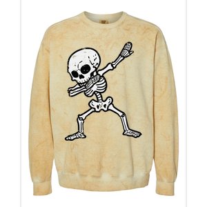 Halloween Skeleton Dabbing Costume Colorblast Crewneck Sweatshirt