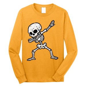 Halloween Skeleton Dabbing Costume Long Sleeve Shirt