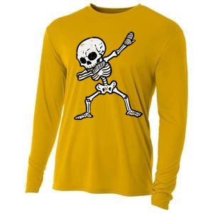 Halloween Skeleton Dabbing Costume Cooling Performance Long Sleeve Crew