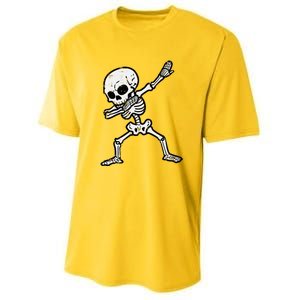 Halloween Skeleton Dabbing Costume Youth Performance Sprint T-Shirt