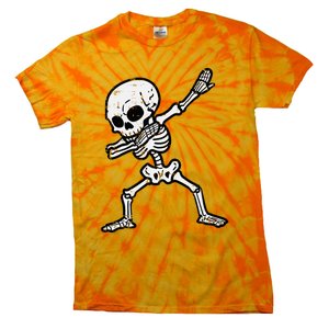 Halloween Skeleton Dabbing Costume Tie-Dye T-Shirt