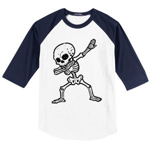 Halloween Skeleton Dabbing Costume Baseball Sleeve Shirt