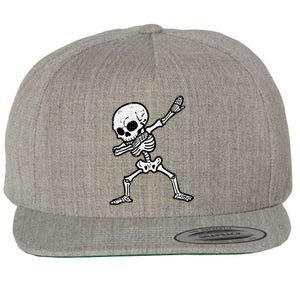 Halloween Skeleton Dabbing Costume Wool Snapback Cap