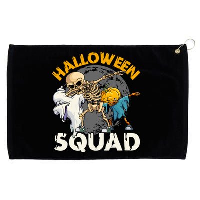 Halloween Squad Dabbing Skeleton Zombie Scary Pumpkin Gift Grommeted Golf Towel