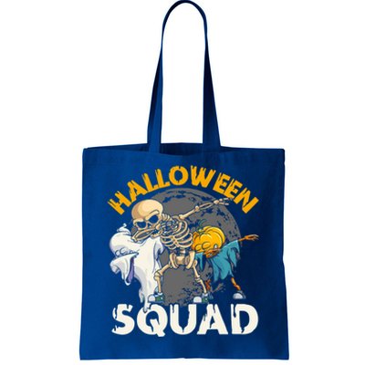 Halloween Squad Dabbing Skeleton Zombie Scary Pumpkin Gift Tote Bag