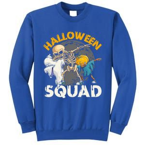 Halloween Squad Dabbing Skeleton Zombie Scary Pumpkin Gift Tall Sweatshirt