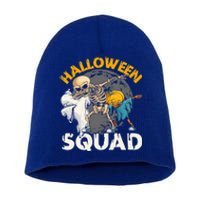 Halloween Squad Dabbing Skeleton Zombie Scary Pumpkin Gift Short Acrylic Beanie