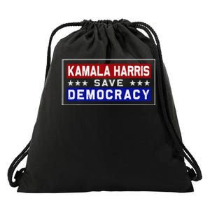 Harris Save Democracy Drawstring Bag