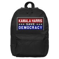 Harris Save Democracy 16 in Basic Backpack