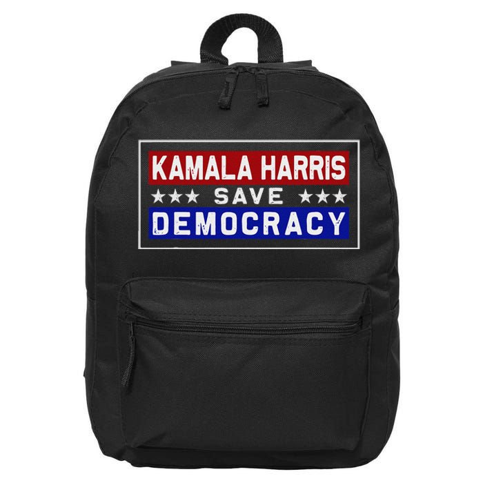 Harris Save Democracy 16 in Basic Backpack