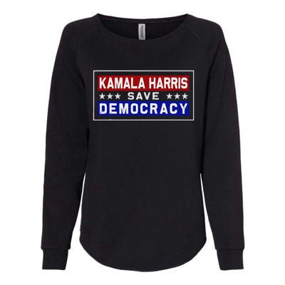 Harris Save Democracy Womens California Wash Sweatshirt