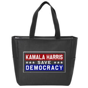 Harris Save Democracy Zip Tote Bag