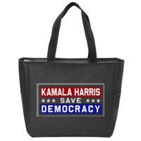 Harris Save Democracy Zip Tote Bag