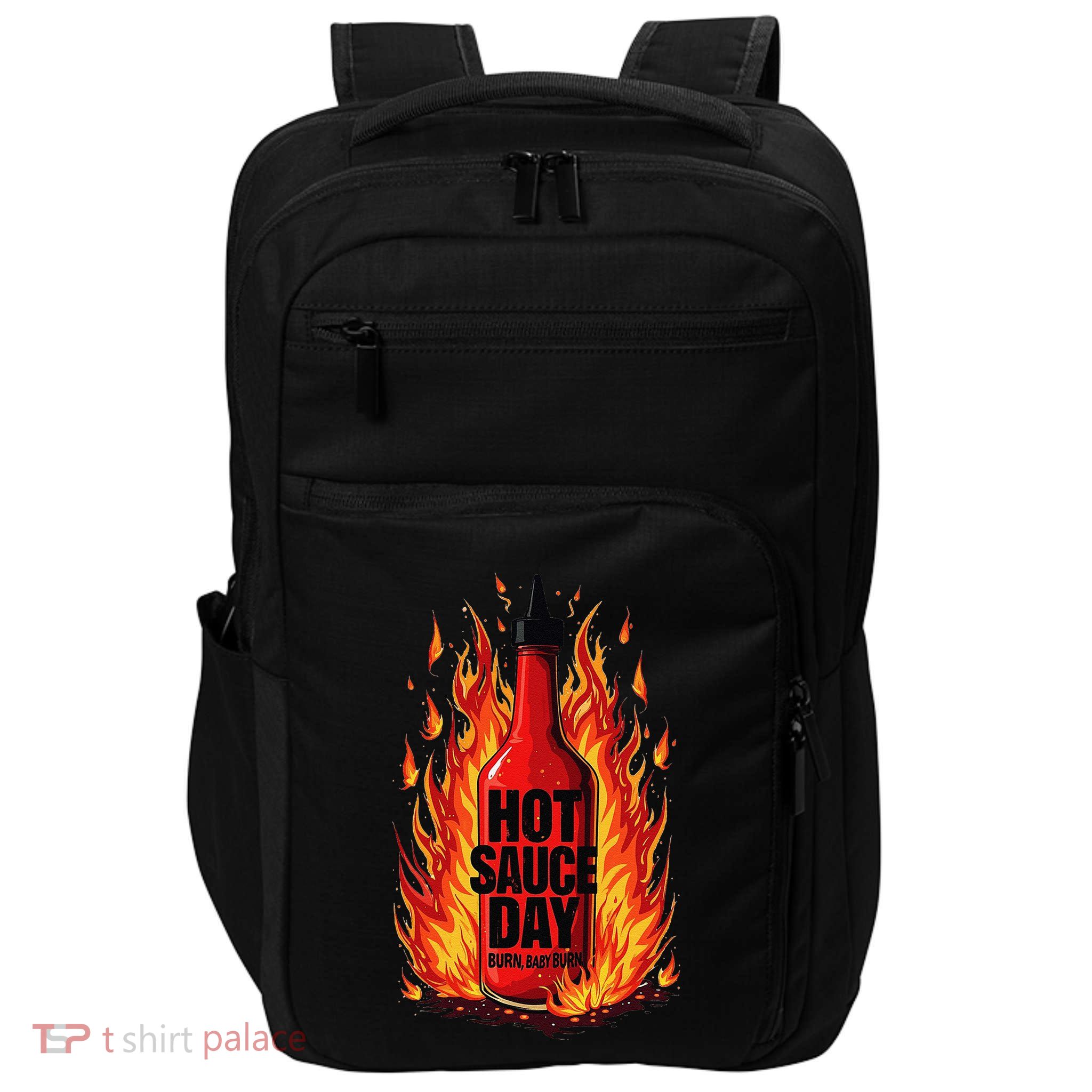Hot Sauce Day Burn Baby Burn Passionate Fire Impact Tech Backpack