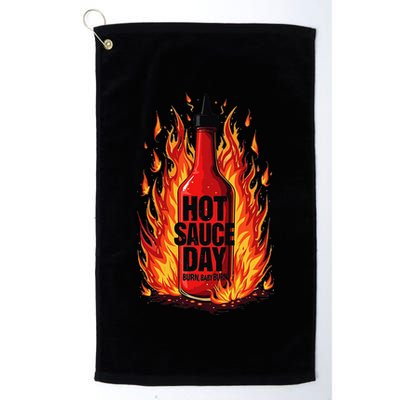 Hot Sauce Day Burn Baby Burn Passionate Fire Golf Towel