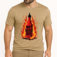 Hot Sauce Day Burn Baby Burn Passionate Fire Cooling Performance Crew T-Shirt