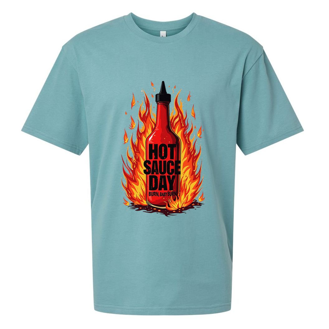 Hot Sauce Day Burn Baby Burn Passionate Fire Sueded Cloud Jersey T-Shirt