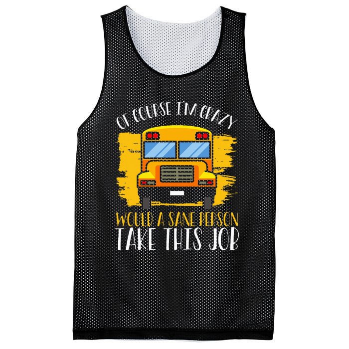 Hilarious Schoolbus Driver Saying School Bus Driver Joke Mesh Reversible Basketball Jersey Tank