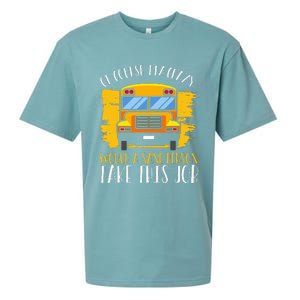 Hilarious Schoolbus Driver Saying School Bus Driver Joke Sueded Cloud Jersey T-Shirt