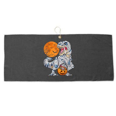 Halloween Shirts Dinosaur T Rex Mummy Pumpkin Large Microfiber Waffle Golf Towel