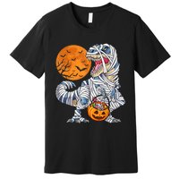 Halloween Shirts Dinosaur T Rex Mummy Pumpkin Premium T-Shirt