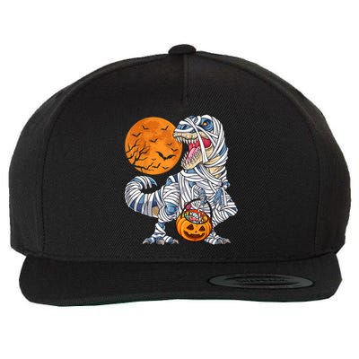 Halloween Shirts Dinosaur T Rex Mummy Pumpkin Wool Snapback Cap