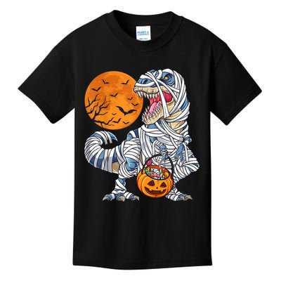 Halloween Shirts Dinosaur T Rex Mummy Pumpkin Kids T-Shirt