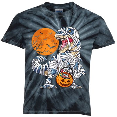 Halloween Shirts Dinosaur T Rex Mummy Pumpkin Kids Tie-Dye T-Shirt