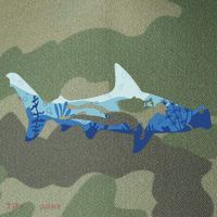 Hammerhead Shark Diver Ocean Legacy Tie Dye Trucker Hat