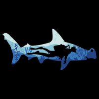 Hammerhead Shark Diver Ocean Performance Shirt