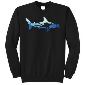 Hammerhead Shark Diver Ocean Sweatshirt