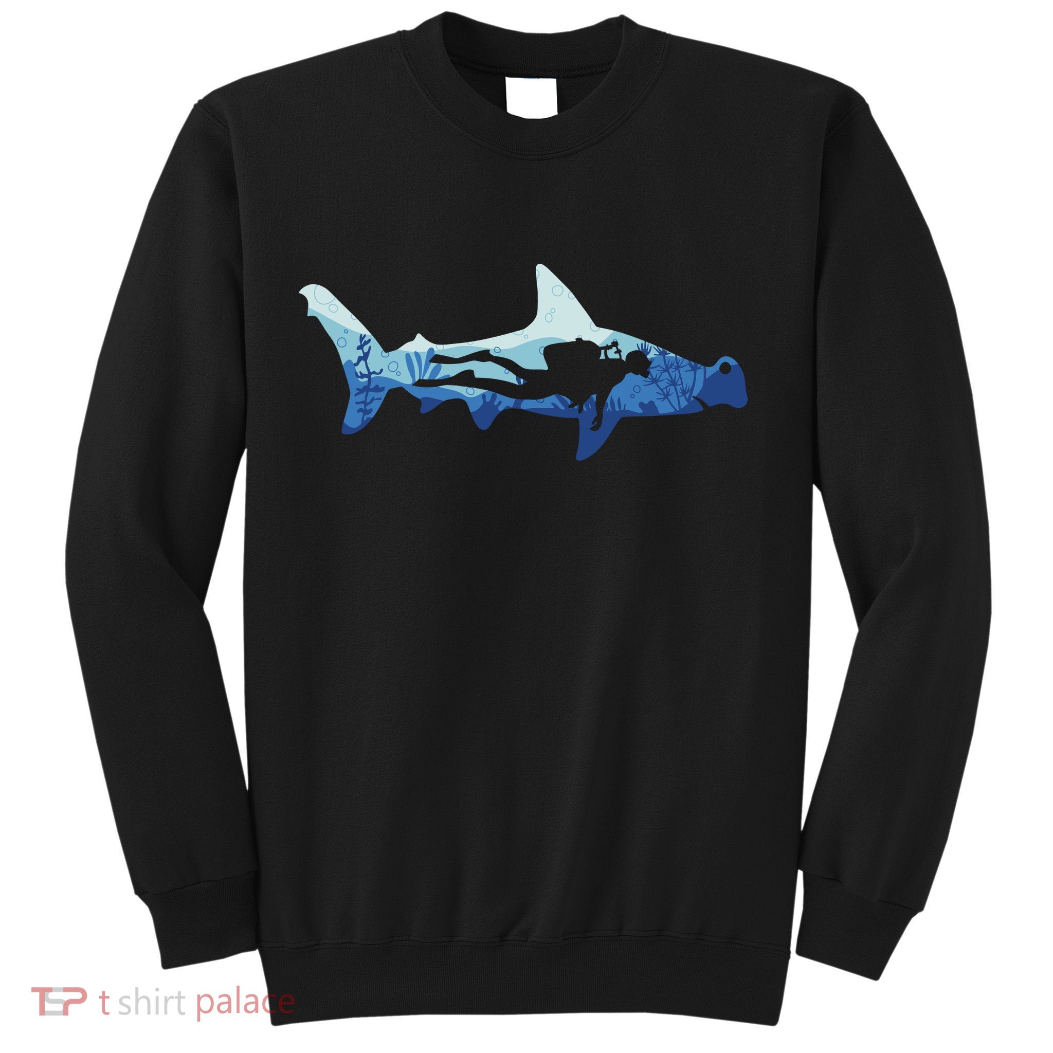 Hammerhead Shark Diver Ocean Sweatshirt