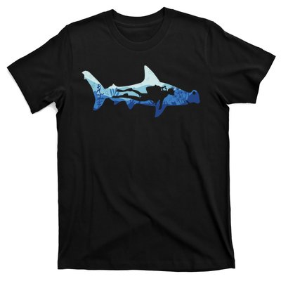 Hammerhead Shark Diver Ocean T-Shirt