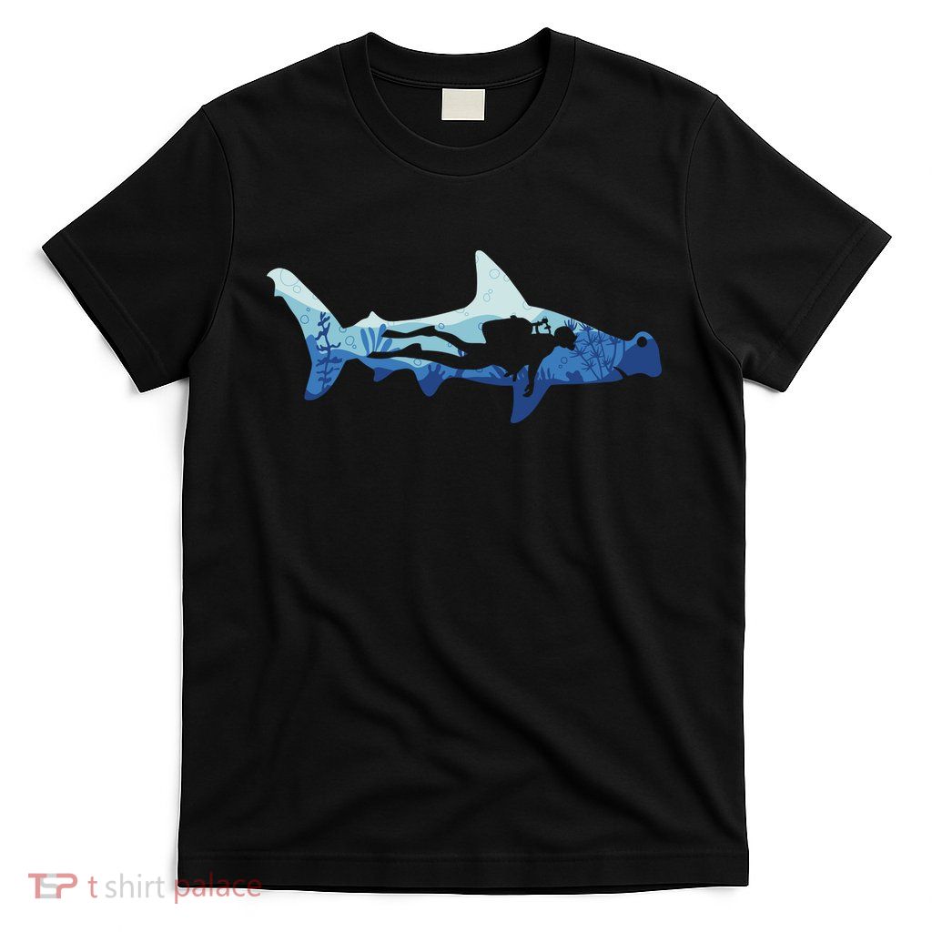 Hammerhead Shark Diver Ocean T-Shirt