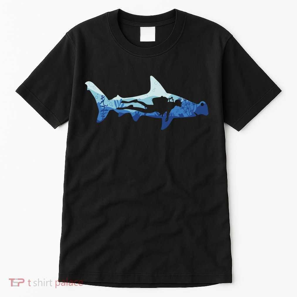 Hammerhead Shark Diver Ocean Tall T-Shirt