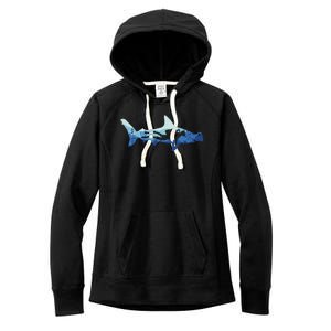 Hammerhead Shark Diver Ocean Women's Fleece Hoodie