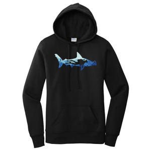 Hammerhead Shark Diver Ocean Women's Pullover Hoodie