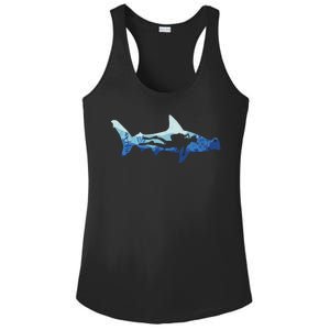 Hammerhead Shark Diver Ocean Ladies PosiCharge Competitor Racerback Tank