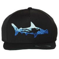 Hammerhead Shark Diver Ocean Wool Snapback Cap