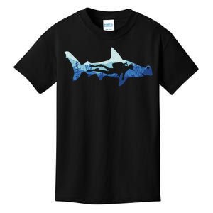 Hammerhead Shark Diver Ocean Kids T-Shirt